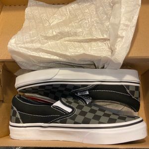 Vans Classic Slip-On Blackpewter Checkerboard Sneakers